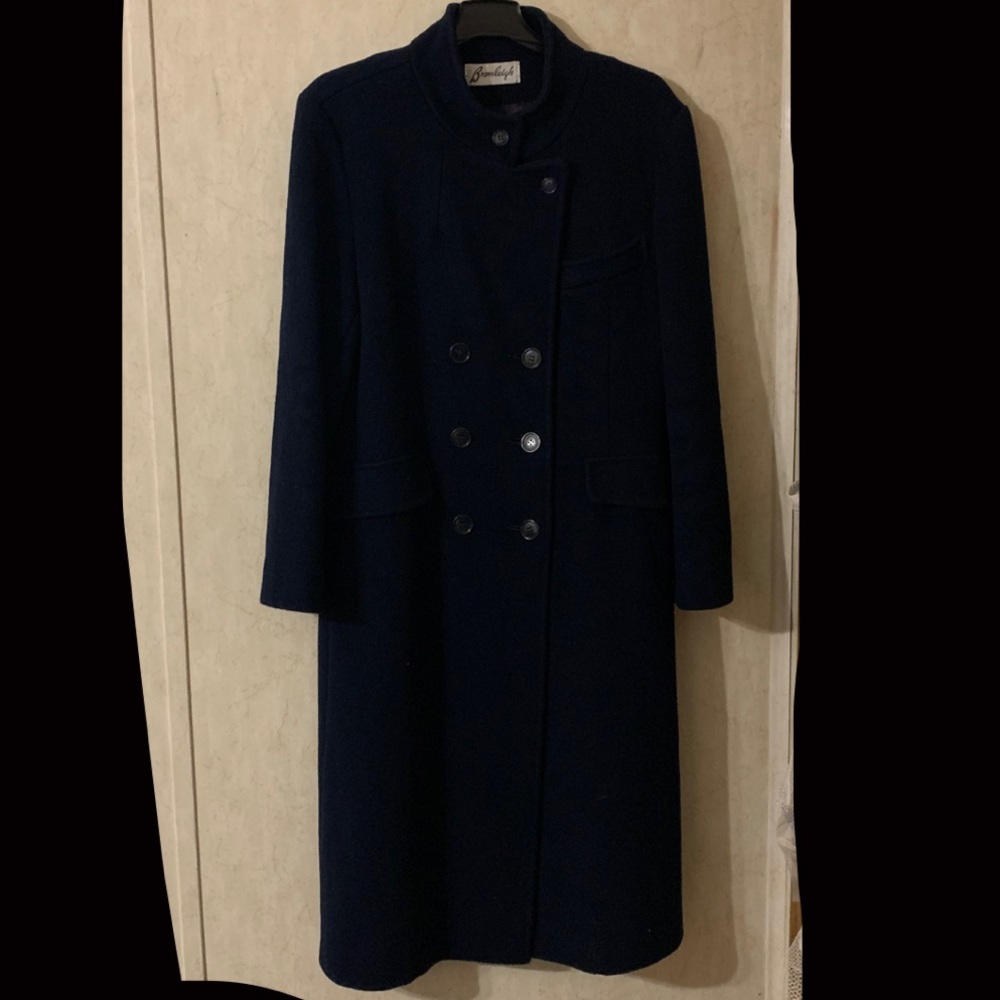 Genuine wool navy peacoat